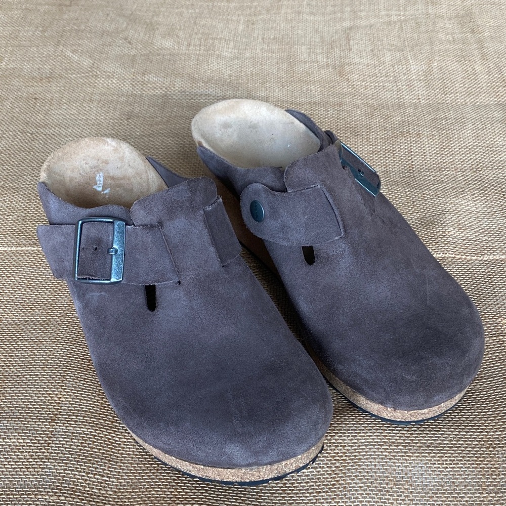 Birkenstock Papillio Fanny Wedge chocolate brown clogs Women’s Size 9